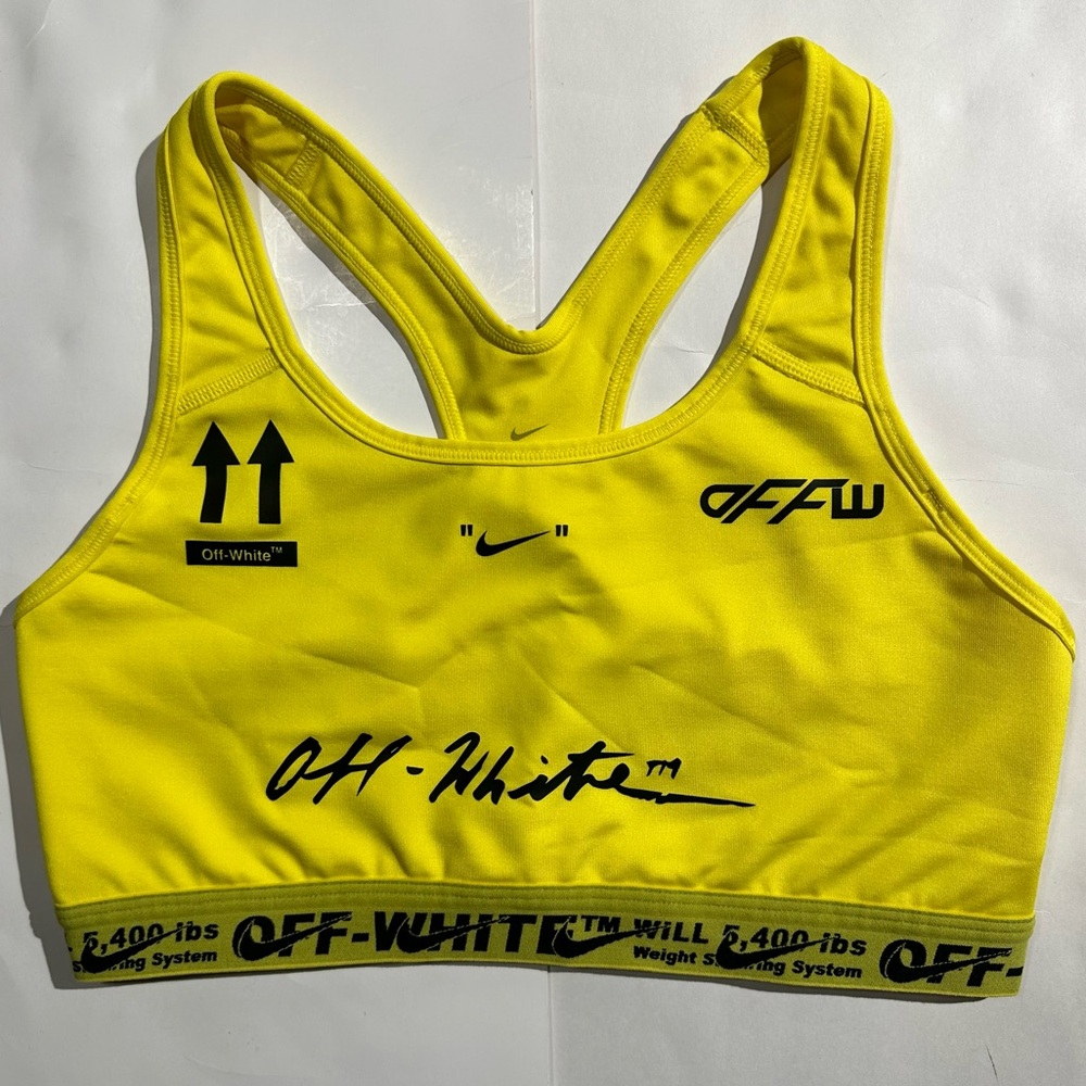 Off-White Nike Yellow Sports Bra